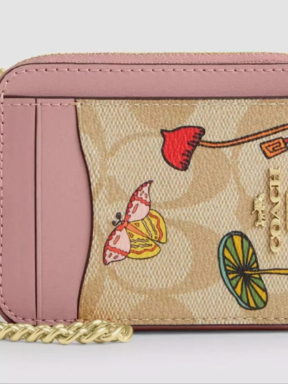 NWT Coach X Observed By Us Zip Card Case In Signature Canvas CU403